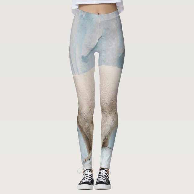 Polar Bear: Zoo Habitat Glimpse Leggings (Vorderseite)