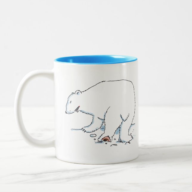 Polar Bear zweifarbige blaue Tasse (Links)