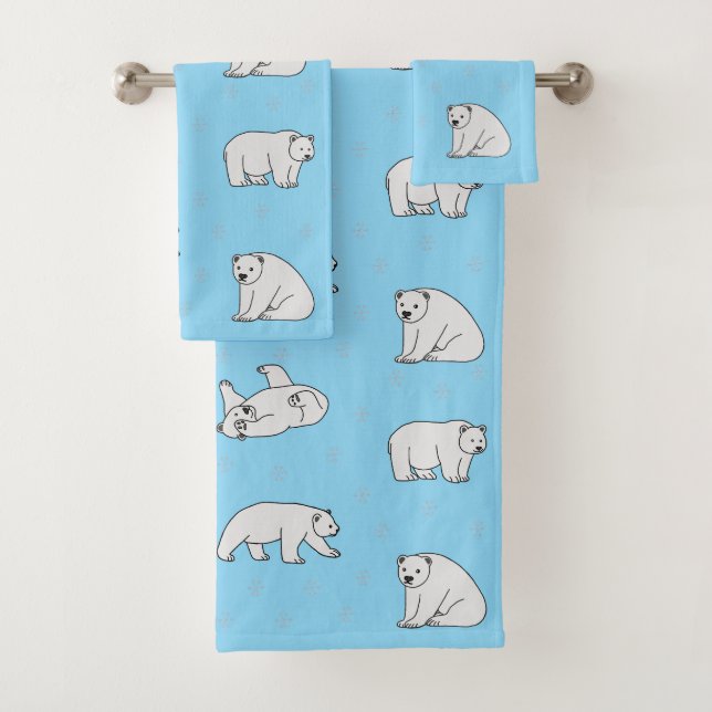 Polar Bears Badhandtuch Set (Insitu)