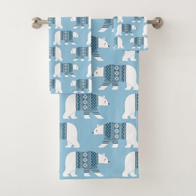 Polar Bears Badhandtuch Set (Insitu)