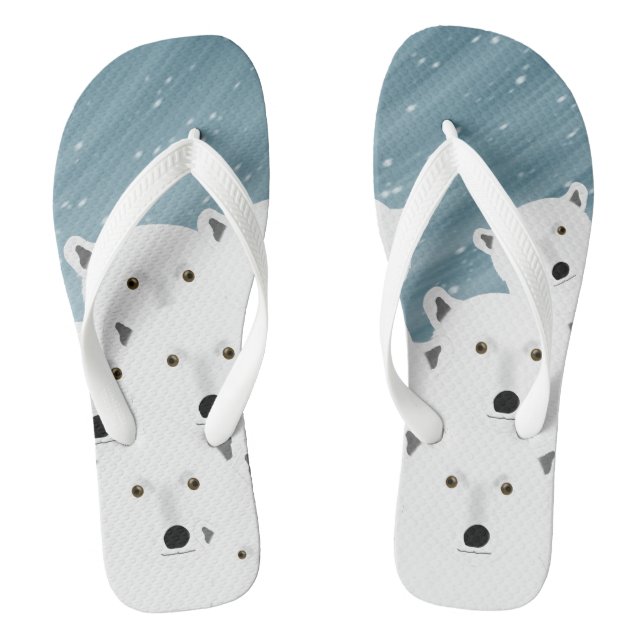 Polar Bears Flip Flops (Fußbett)