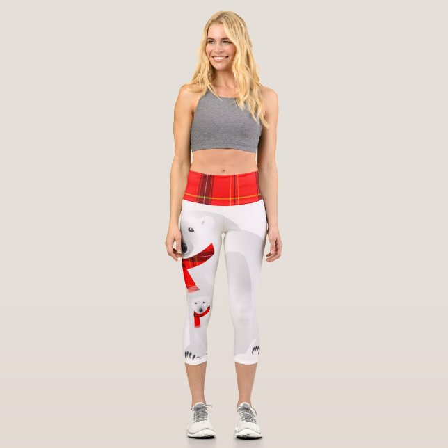 Polar Bears Karierte Scarfs und Wave Capri Legging (Vorderseite)