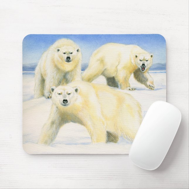 Polar Bears Mousepad (Mit Mouse)