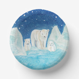 Polar Bears Pappteller