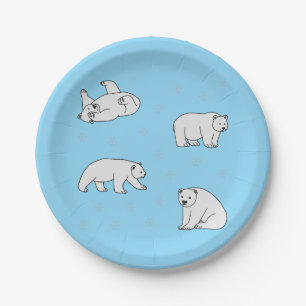 Polar Bears Pappteller