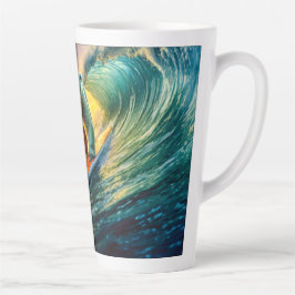 Polar Bears Surfing 02 Design von Rich AmeN Gill Milchtasse