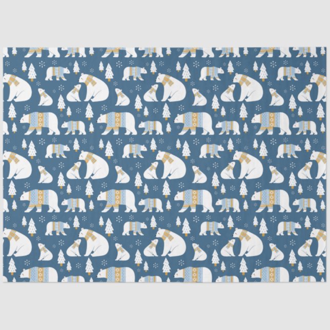 Polar Bears Tissue Paper Seidenpapier (Vorderseite)