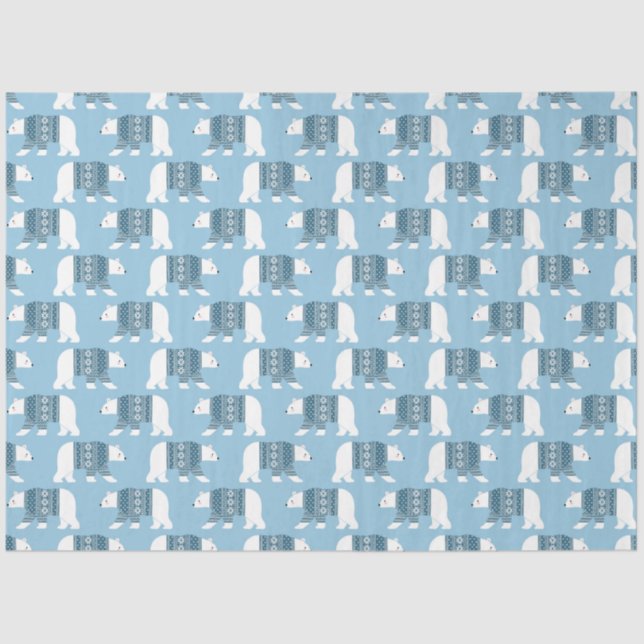 Polar Bears Tissue Paper Seidenpapier (Vorderseite)