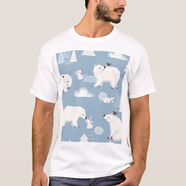 Polar Bears Winter Vintag T-Shirt (Vorderseite)