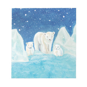 Polar Bears & Winterlandschaft Notizblock