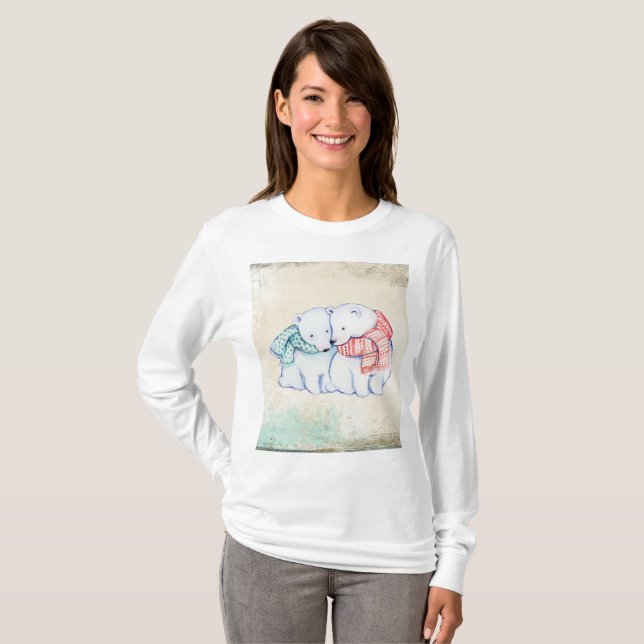 Polar Bears Women's Basic Long Sleeve T - Shirt (Vorne ganz)