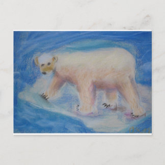 Polar betreffen Sie schrumpfend Eis Postkarte