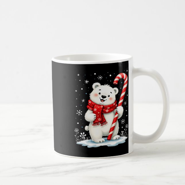 Polar Christmas Bear Candy Scarf Kinder Kaffeetasse (Rechts)