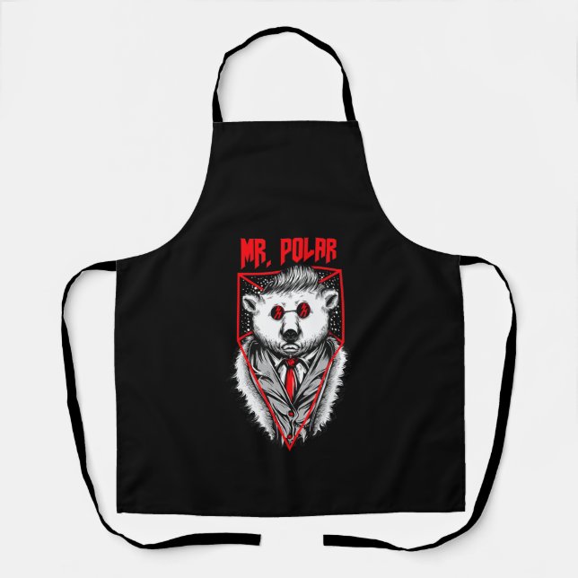 Polar Design Ein feines Polar Bär Tier Lover Schürze (Vorderseite)