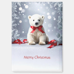 Polar-Eisbär-Weihnachts-Feiertagsmagnet Magnet