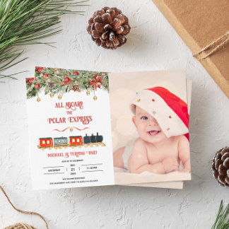 Polar Express Magical Foto Geburtstagseinladung Einladung