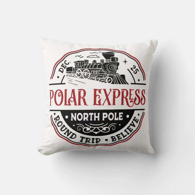 POLAR EXPRESS Rundreise Ornament Kissen (Vorderseite)