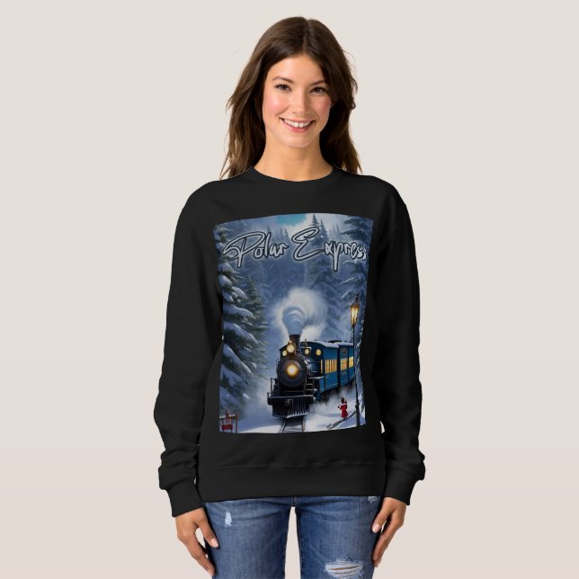 Polar Express Sweatshirt für Frauen - Train Graphi (Vorne ganz)