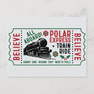 Polar Express Ticket Feiertagspostkarte
