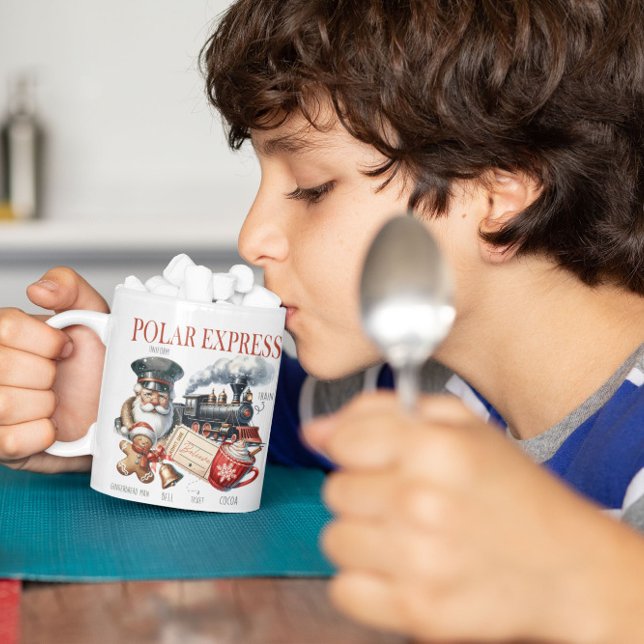Polar Express Weihnachts-Tasse Zweifarbige Tasse (Von Creator hochgeladen)