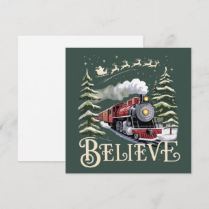 Polar Express Weihnachtsgeschenk Glauben Weihnacht Feiertagskarte
