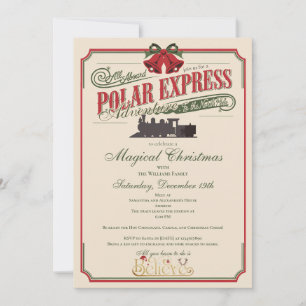Polar-Express-Zugabenteuer glauben an Weihnachten Einladung