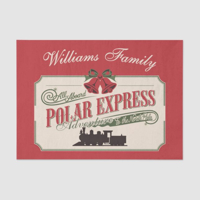 Polar-Express-Zugabenteuer glauben an Weihnachten Seidenpapier (Vorderseite)
