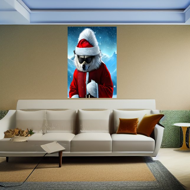 Polar Fox Santa Claus | AI Art Poster (Von Creator hochgeladen)