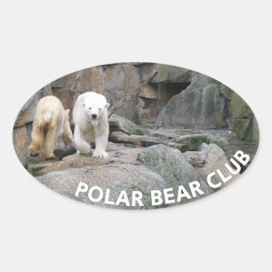 POLAR-KARTENkleber Ovaler Aufkleber