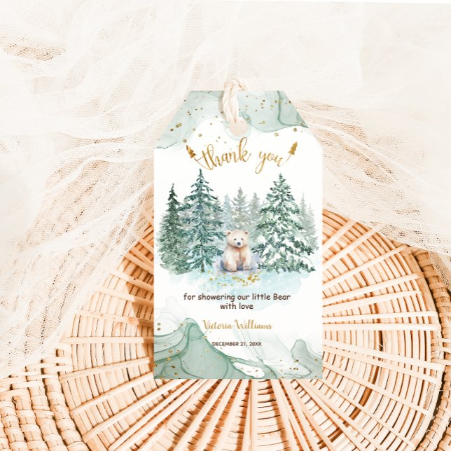 Polar Little Bear Baby Dusche Vielen Dank Geschenkanhänger (Von Creator hochgeladen)