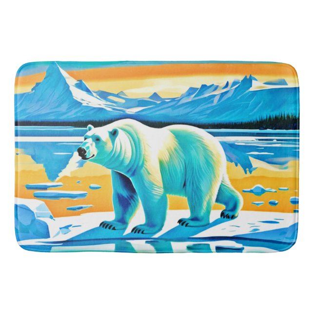 Polar Majestät: Arktische Landschaft Badematte (Vorderseite)