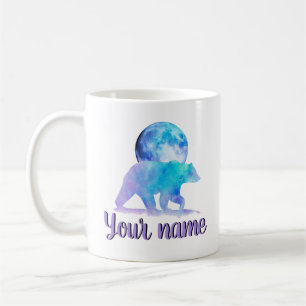 Polar Moon Bär.Personalisiert Ihr Name Kaffeetasse