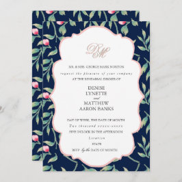 Polar Night Blue & Gossamer Pink Probe Dinner Einladung