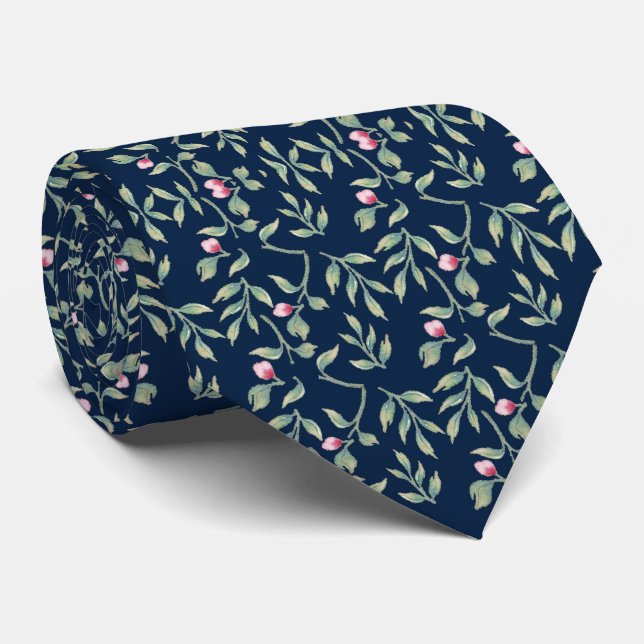 Polar Night Blue Wedding Keepake Neck Tie Krawatte (Gerollt)