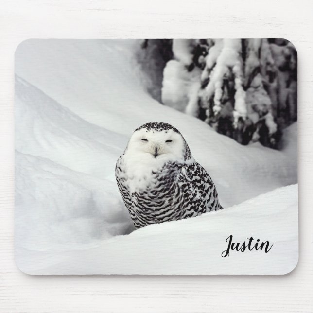Polar Owl Themed Mouse Pad Mousepad (Vorne)