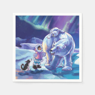 Polar Pals Art Serviette