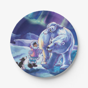Polar Pals Painting Pappteller