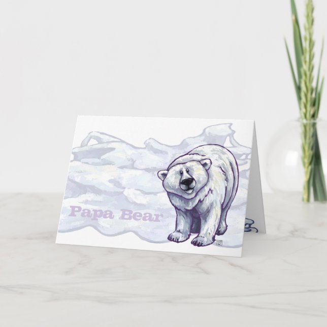 Polar Papa Bear Greeting Card Karte (Vorderseite)