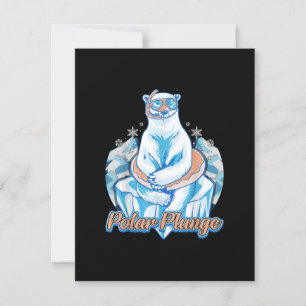 Polar Plunge Ice Jump Funny Polar Bear Winter Swim Einladung