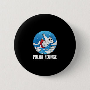 Polar Plunge Ice Jump Polar Bear Winter Swim Button