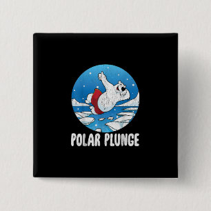 Polar Plunge Ice Jump Polar Bear Winter Swim Button
