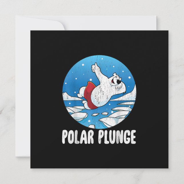 Polar Plunge Ice Jump Polar Bear Winter Swim Einladung (Vorderseite)
