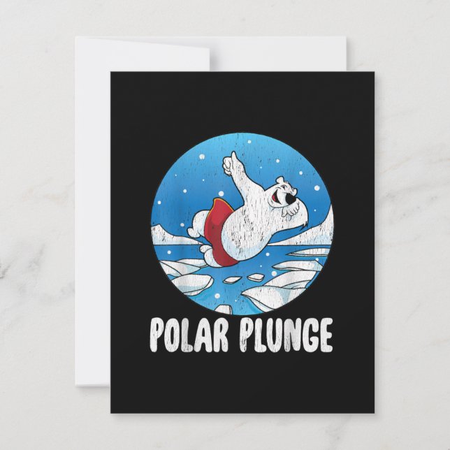 Polar Plunge Ice Jump Polar Bear Winter Swim Einladung (Vorderseite)