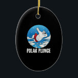 Polar Plunge Ice Jump Polar Bear Winter Swim Keramik Ornament<br><div class="desc">Polar Plunge Ice Jump Polar Bear Winter Swim</div>