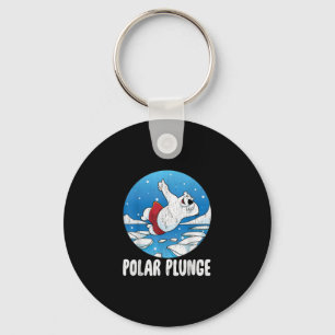 Polar Plunge Ice Jump Polar Bear Winter Swim Schlüsselanhänger