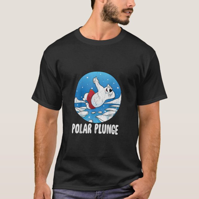 Polar Plunge Ice Jump Polar Bear Winter Swim T-Shirt (Vorderseite)