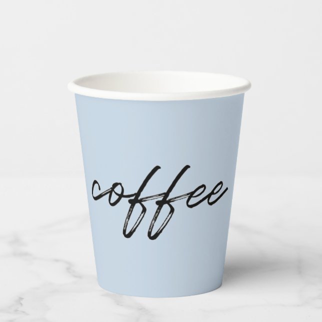 Polar Sky Blue Disposable Coffee Cups Pappbecher (Vorderseite)