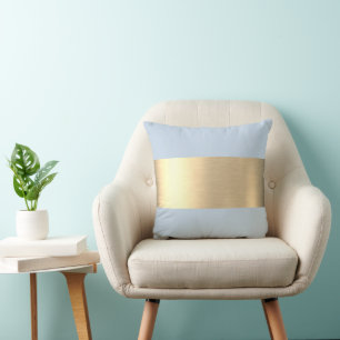 Polar Sky Blue Gold Foil Rustikale Imitate Kissen