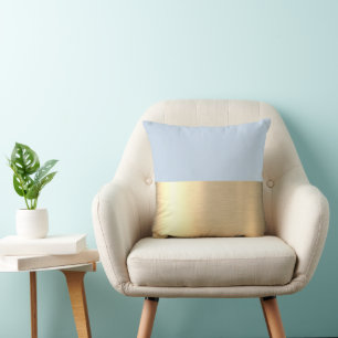 Polar Sky Blue Gold Foil Rustikale Imitate Kissen