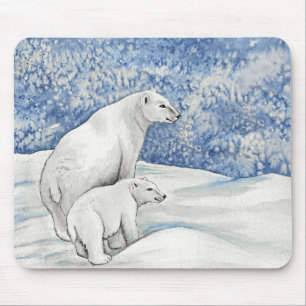 Polar Snow Bears Mousepad